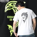 Maqua-store GROOVE ON Tシャツ メンズ 半袖 ティーシャツ TEE グルーブオン プリント イルカ柄 大きいサイズ ブランド 人気アメカジ ストリート系 サーフ系 おしゃれ かっこいい /3045/ 夏 新作 gost4612 トッ