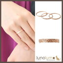 【6/5限定 20%OFFクーポン】lunolumo ピンクゴールドの3連デザインリング 指輪 N アクセサリー