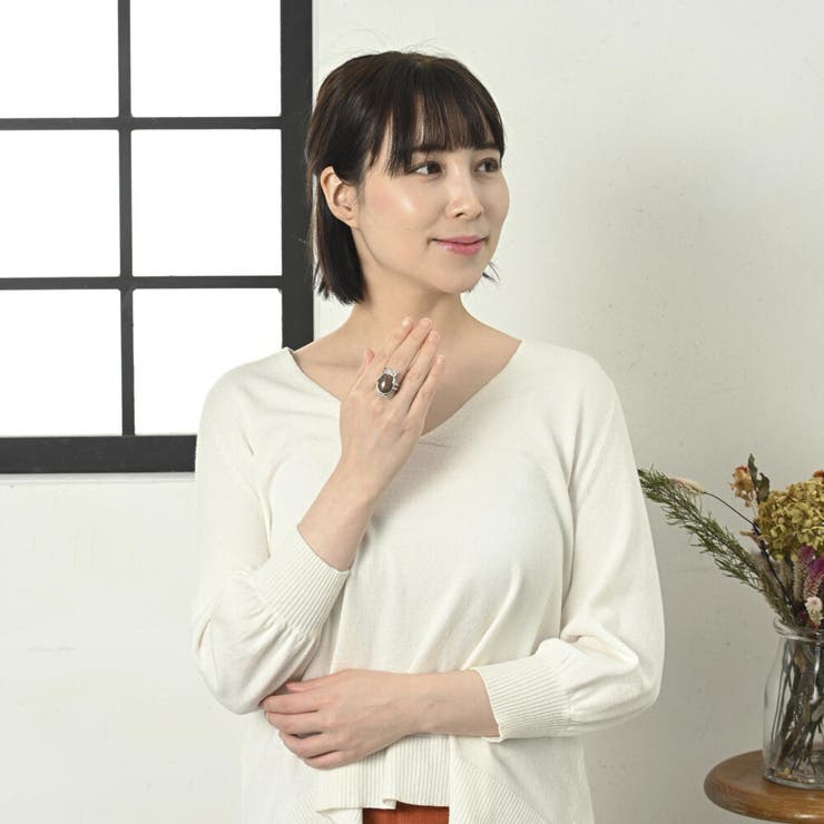 lunolumo 指輪 リング レディース 天然石 ふくろう 梟 タイガーアイ ユナカイト ラピスラズリ フリーサイズ N アクセサリーの商品画像 2
