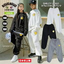 【8/11まで5%OFFクーポン】PROVENCE ジュニア スウェット ロング パンツ イージー ジョガー スマイリー ワンポイント 子供 服 長袖 韓流 韓国 ブランド キッズ ズボン ストリート 男の子 女の子 男女兼用 ダンス スポーツ オーバー