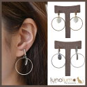 【5/15限定 15%OFFクーポン】lunolumo SALE メタルサークルとシェルのドロップイヤリング アクセサリー