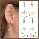 【5/15限定 15%OFFクーポン】lunolumo SALE イヤリング レディース パール メタル ゴールド シルバー サークル ラインストーン 揺れる ...