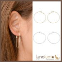 【5/15限定 15%OFFクーポン】lunolumo SALE フープイヤリング イヤリング メタル レディース ゴールド シルバー 表面加工 キラキラ 大き...
