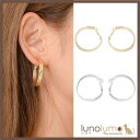 【5/16 1:59まで 5%OFFクーポン】lunolumo SALE フープイヤリング イヤリング メタル レディース ゴールド シルバー 艶消し 幅広 表...