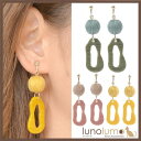 【5/15限定 15%OFFクーポン】lunolumo SALE イヤリング レディース ゴールド イエロー ピンク 緑 糸巻き ボール トレンド ドロップ E...