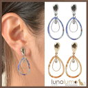 【5/15限定 15%OFFクーポン】lunolumo SALE イヤリング レディース マーブル柄 しずく ドロップ ゴールド シルバー 揺れる E アクセサ...