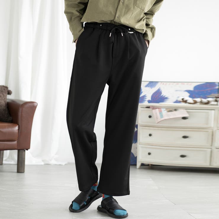 【ポイント2倍＆クーポン！3/11(水) 1:59まで】aimoha men 【aimoha MEN】SLIM STRAIGHT SLACKS スリムストレートスラックス パンツ・ズボン