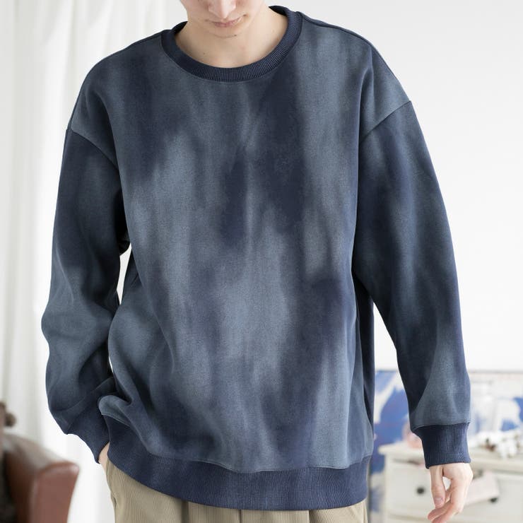 【10％OFFクーポン！5/27(水)1:59まで】aimoha men ◯aimoha men TIE DEY SWEAT タイダイ染めスェット トップス