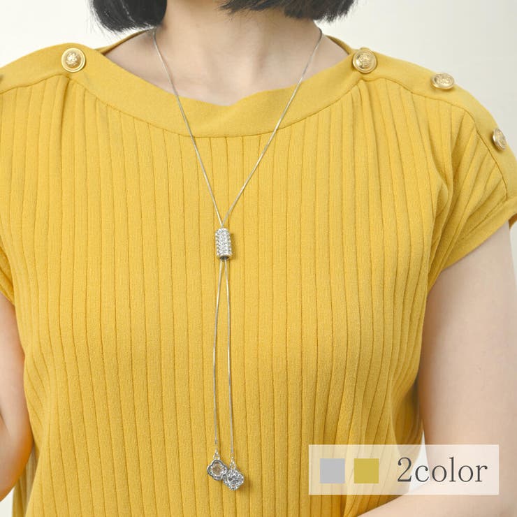 【10％OFFクーポン！11/27(木)1:59まで】lunolumo ネックレス レディース キュービックジルコニア ラインストーン キラキラ スライダー 高見え プレゼント N アクセサリー