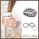 lunolumo 天然素材 グレートーンの多連ウッドブレスレット N アクセサリー