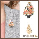 【7/11 1:59まで 5%OFFクーポン】lunolumo ハロウィン ジャック オー ランタンとおばけのツリーブローチ アクセサリー