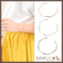 lunolumo 波デザインメタルのバングルブレスレット N アクセサリー