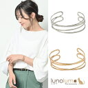 【5/16 1:59まで 5%OFFクーポン】lunolumo ブレスレット バングル レディース メタル ゴールド シルバー 表面加工 トレンド カジュアル ...