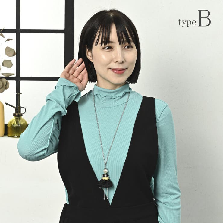 lunolumo ネックレス ペンダント レディース 女の子 ドール ドレス パール お洒落 ...