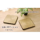 【5/15限定 15%OFFクーポン】IKEHIKO クッション 七島クッション 『コート マチ付』 ブラウン 約40×40cm 2枚組 寝具・インテリア雑貨
