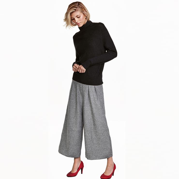 MiiDUE ワイドパンツ ガウチョパンツ ボトムス レディース ツイード きれいめ/MiiDUE パンツ・ズボン