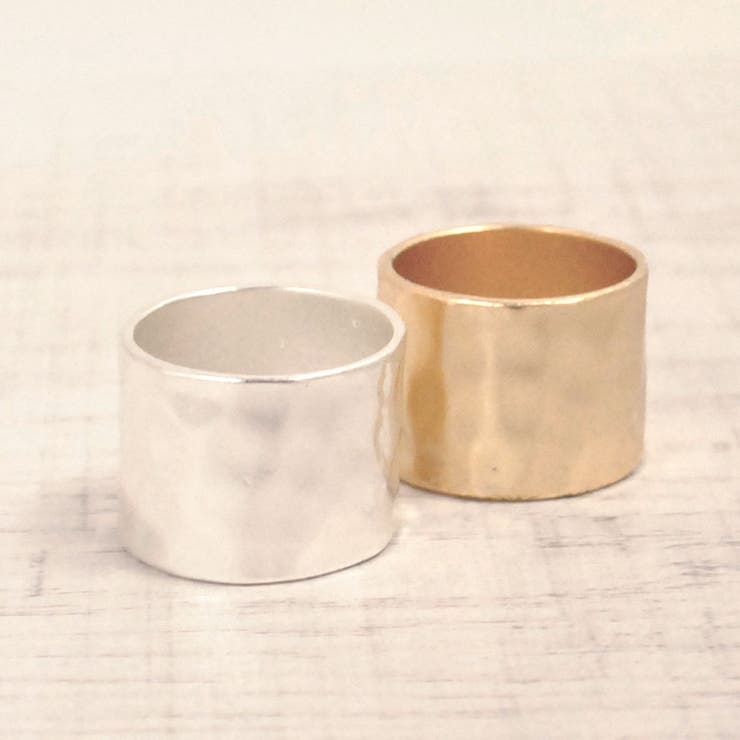 FACION 幅広エンボスソフトメタルリング 指輪 シルバー ゴールド エンボス レトロ アンティーク ビンテージ 古美 パーティー 結婚式 二次会 ワイド トレンド デイリー コーデ レディース 人気 ランキング プレゼント ギフト 女性 アクセサリー