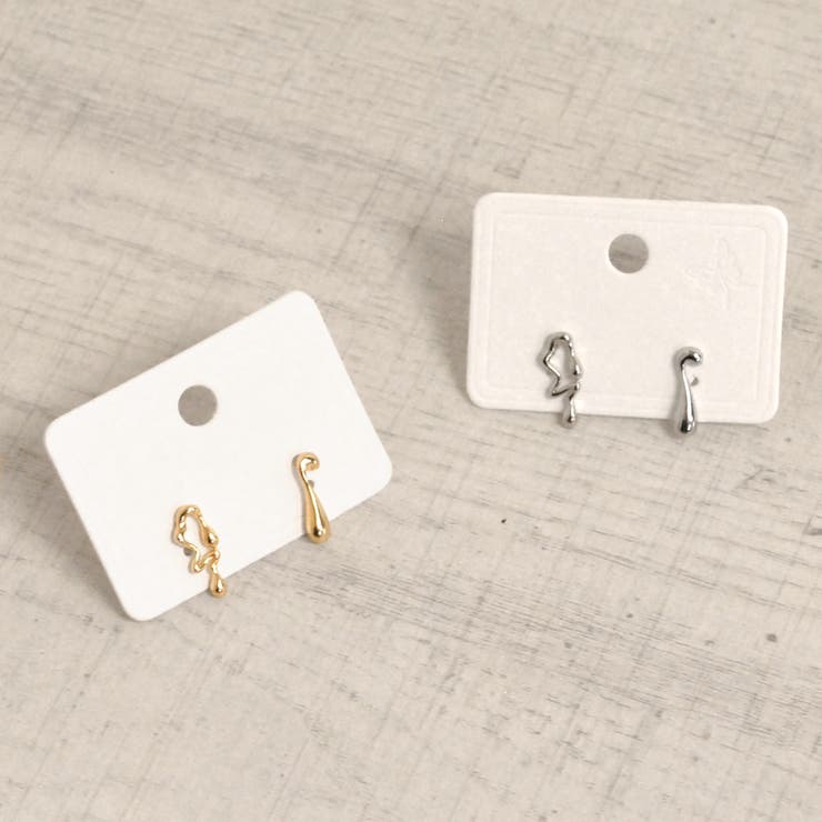 【10％OFFクーポン！2/23(月)1:59まで】FACION 音符モチーフデザインメタルピアス　シルバーゴールドイ..