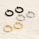 FACION 両耳用ステンレスフープイヤリング フェイクピアス サージカルステンレス アクセサリー