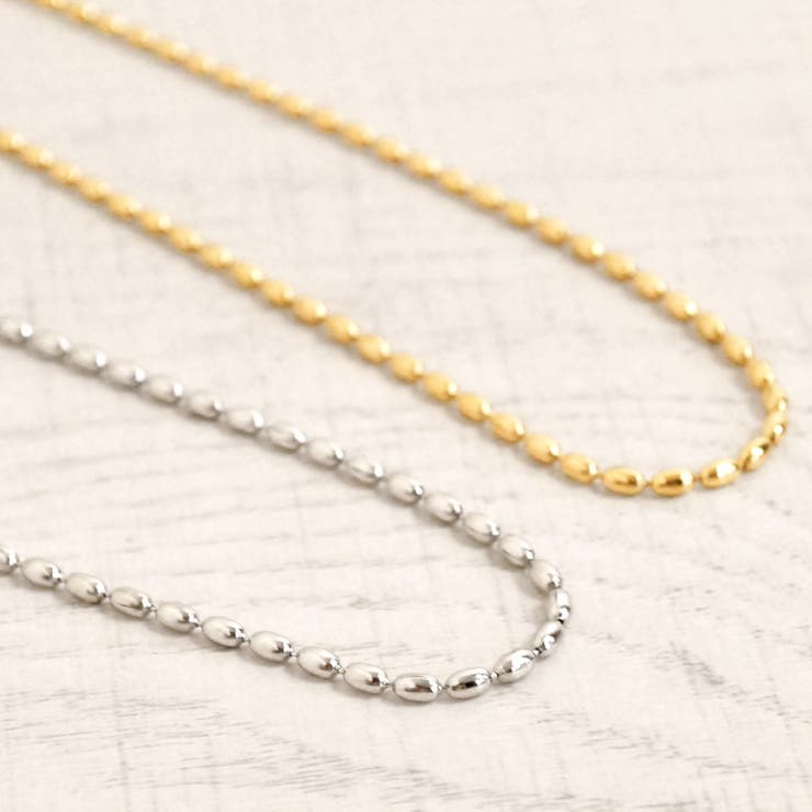 FACION ライスボールチェーンステンレスネックレス チョーカー サージカルステンレス アクセサリー