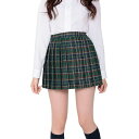 【マラソン期間中 5%OFFクーポン】StarFire 【A&T Collection】【鉄板スタイルチェックスカート ディープグリーン】 サイズM コスプレ制服 セット セーラー服女子高生 ライブ服 パーティー かわいい 激安 洗濯可 コスチュ