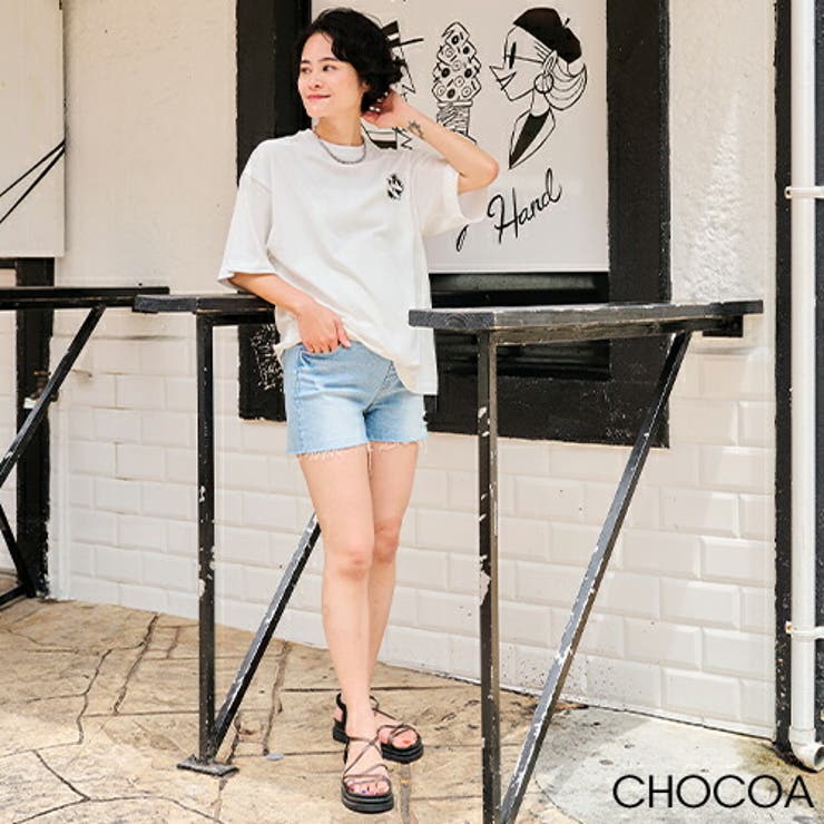 【4/17 9:59まで 10%OFFクーポン】ダメージストレッチデニムショートパンツ【マタニティ服／産前産後】fc24ss-spt02 カジュアル 妊婦 妊娠 産前産後 春夏秋冬