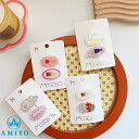【5/16 1:59まで 5%OFFクーポン】Amiyo モチーフヘアクリップセット 9713 ヘアアクセサリー