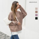 【マラソン期間中 5%OFFクーポン】HENANA フェイクレイヤードカットソープルオーバー スリット パーカー重ね着風スウェットトレーナー スウェット レイヤード トレーナー1枚重ね着お洒落 フェイクレイヤード レディース 秋 冬 無地 162610