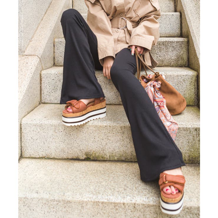 SpRay テレコフレアパンツ パンツ・ズボン