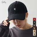 【5%OFFクーポン 9/11 1:59まで】SpRay 【H】イニシャル刺繍キャップ 帽子