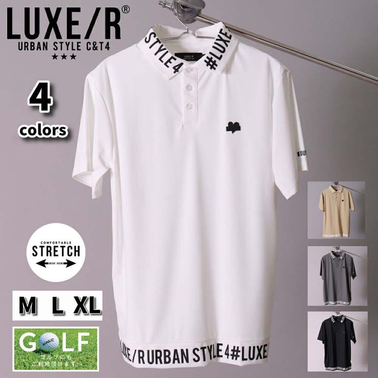 WEB COMPLETE ゴルフウェア ポロシャツ メンズ レディース スムース ストレッチ 半袖 ラグジュゴルフ LUXE/R GOLF エリロゴ 2024 ...