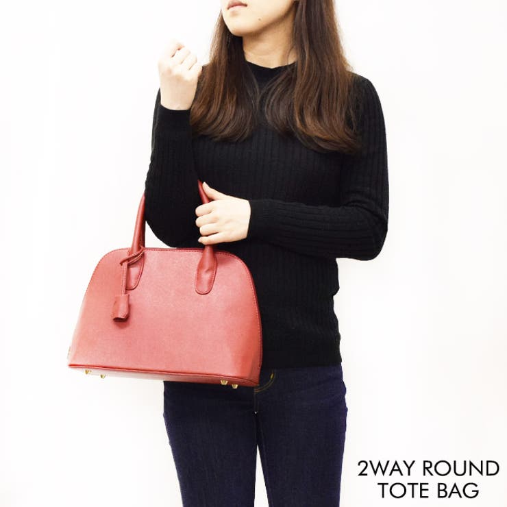 LIFE STYLE ablana 2Way ラウンドトートバッグ ショルダー トートバッグ ハンド