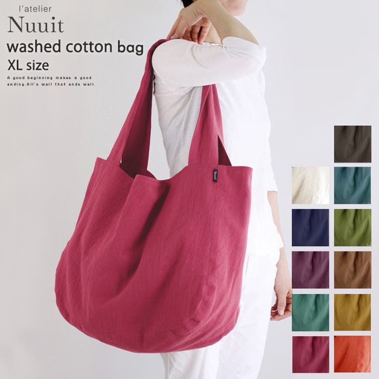 【10％OFFクーポン！11/27(木)1:59まで】LIFE STYLE ablana トートバッグ ウォッシュド コットン ラウ..