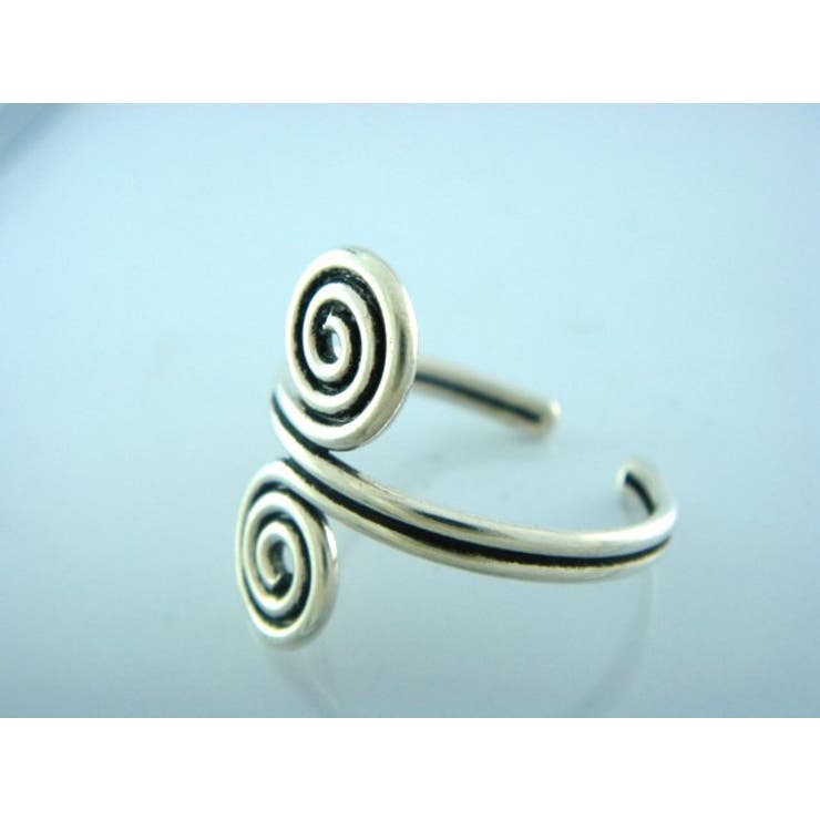 YUKATANゆかたん シルバー925★フリーサイズリング☆渦巻き足指リング74 【トゥリング トウリング ピンキィリング】 アクセサリー アクセサリー