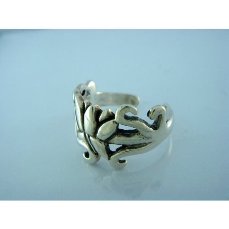 YUKATANゆかたん シルバー925★え？熱帯植物？不思議な形がインパクト大！フリーサイズリング☆足指リング107【トゥリング トウリング ピンキィリング】 アクセサリー アクセサリー