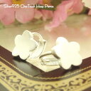 YUKATANゆかたん 【シルバーピアス】装着らくらくのワンタッチタイプ♪ぽちっと付いたお花が可愛い★フラワースナップタイプフープピアス 【レディースピアス】 アクセサリー アクセサリー