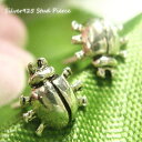 【5%OFFクーポン 9/11 1:59まで】YUKATANゆかたん 【シルバーピアス】カナブンのようなてんとう虫のような♪可愛らしい6本足のムシさんピアス 【昆虫 テントウムシ スタッドピアス レディースピアス】 アクセサリー アクセサリー