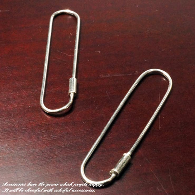 YUKATANゆかたん 【シルバーピアス】シンプルな長細い楕円形のフープピアス 【ループピアス レディースピアス】 アクセサリー アクセサリー
