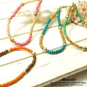 YUKATANゆかたん アンクレット ウッドビーズ 夏アクセ アクセサリー アクセサリー