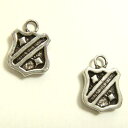 【10%OFFクーポン!11/27(木)1:59まで】YUKATANゆかたん 紋章の盾のシルバーパーツ2個で1セット横幅6.09mm×高さ8.48mmでシルバー...