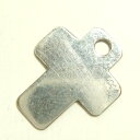 YUKATANゆかたん クロスシルバーパーツ1個で1セット 横幅11.29mm×高さ14.00mmでクロス自体に通し穴が!シルバー925製の小さいパーツ1個セッ...