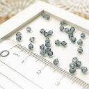 YUKATANゆかたん ガラスカットビーズ ソロバン直径3.1mm モンタナ 3gのグラム販売(約90個入り) グレー系 灰色系 ガラスビーズ そろばん型グラス...