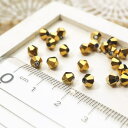 YUKATANゆかたん ガラスカットビーズ ソロバン直径4.4mm ゴールド 3gのグラム販売(約40個入り) ゴールド系 金系 ガラスビーズ そろばん型グラスビーズ アクセサリーパーツ パーツ アクセサリー アクセサリー