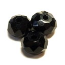 YUKATANゆかたん ガラスビーズ 多面体 ブラック 黒色 3gのグラム販売(約15個入り) アクセサリーパーツ パーツ アクセサリー