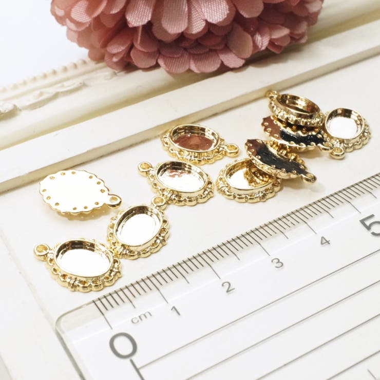 【10％OFFクーポン！11/27(木)1:59まで】YUKATANゆかたん 楕円　オーバル型　レース　飾り枠　11x16mm..