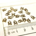 YUKATANゆかたん アルファベット M ゴールド 20個1セット アクセサリーパーツ アクセサリー