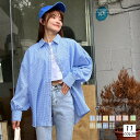【マラソン期間中 5%OFFクーポン】ad thie 新色追加 春色シャツ ストライプ チェック カラフル ビッグシルエット ボリューム袖 トップス