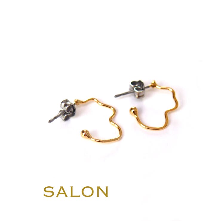【10％OFFクーポン！11/27(木)1:59まで】TRANSIT ACCSESSORY SALON,オリジナル真鍮線ミニピアス,曲線,..