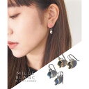 【8/11まで5%OFFクーポン】TRANSIT ACCSESSORY mille blanc ビーンズモチーフピアス,お揃い,モチーフ,揺れる,サージカル,ミルブラン,オールシーズン,オフィス,シンプル,セット,フックピアス,ゴールド,シルバー,国産,