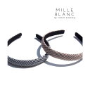 【マラソン期間中 5%OFFクーポン】TRANSIT ACCSESSORY 【mille blanc】カチューシャ,ヘアバンド,柄,ギンガムチェック,トレンド,ヘアアレンジ,おしゃれ,コーデ,コーディネート,ブラック,ブラウン,韓国ファッション ヘアアク